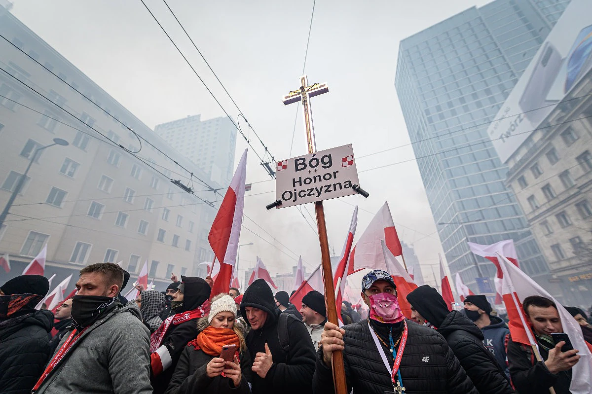 Fotoreport: Nejagresivnější Pochod nezávislosti. Ve Varšavě demonstrovali národovci 6 2020 11 11 varsava den nezavislosti zewlakk 0719