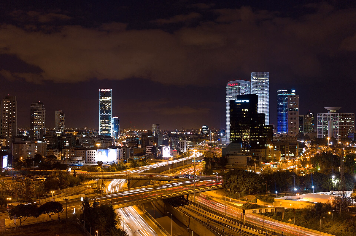 Tel Aviv at night
