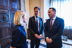 Kaja Kallas Mark Rutte Radoslaw Sikorski